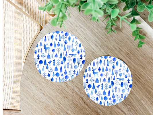 Blue Outdoors Car Coaster